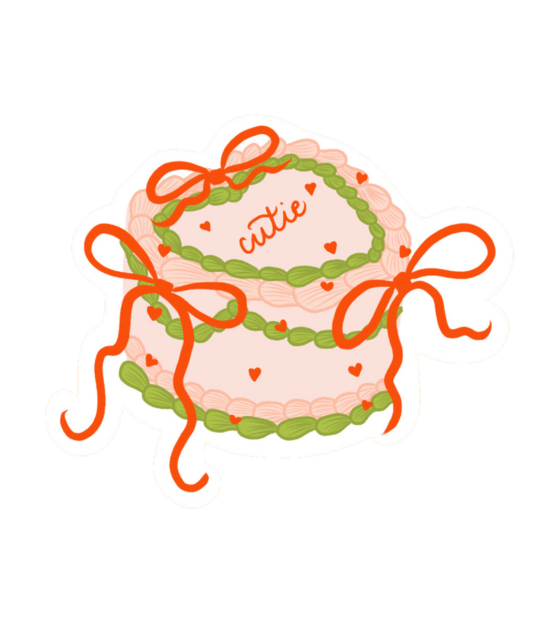 Cutie Heart Cake Sticker