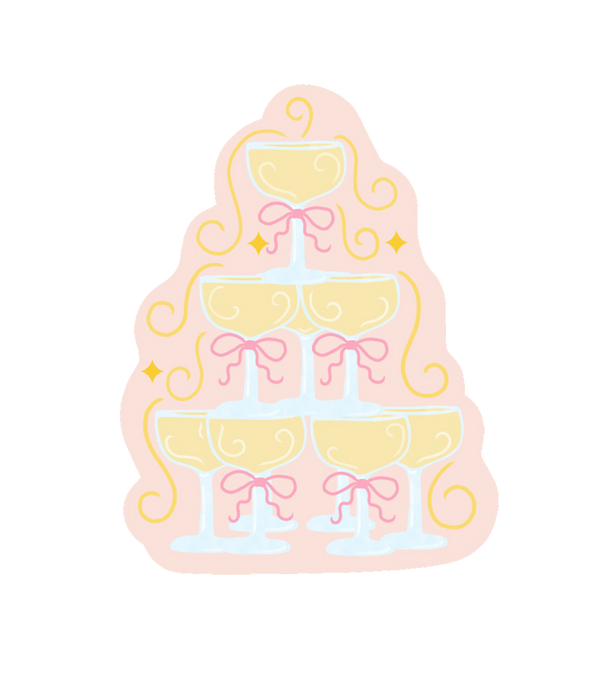 Champagne Tower Sticker