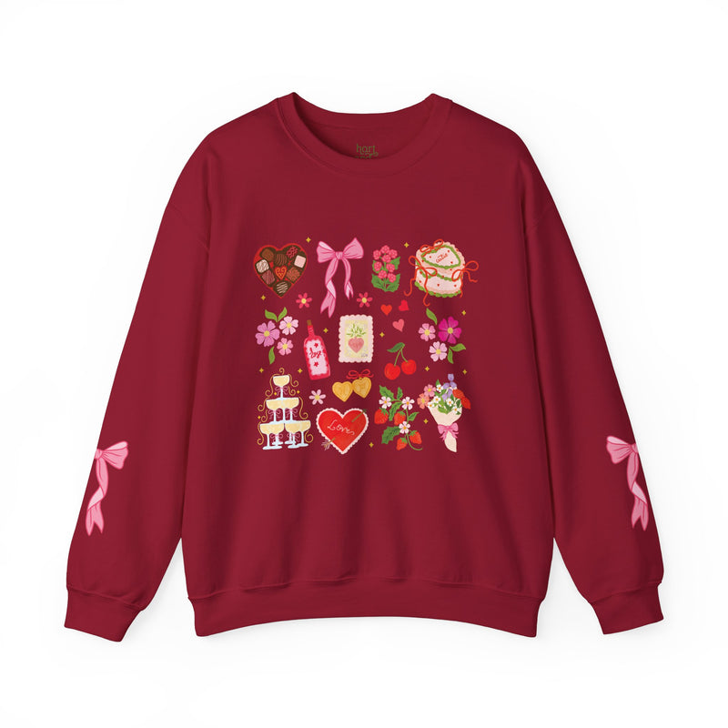 Valentine Party Sweatshirt with Bows