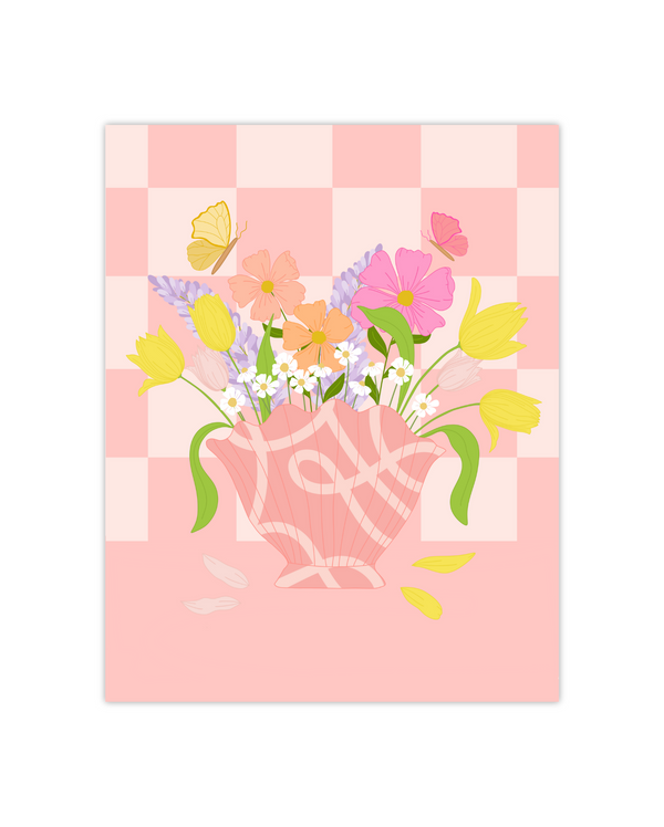 Groovy Floral Vase Art Print