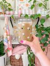 16oz Stem Daisy Glass