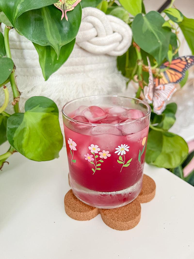 Floral Garden Cocktail Glass