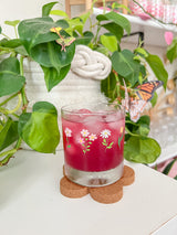 Floral Garden Cocktail Glass