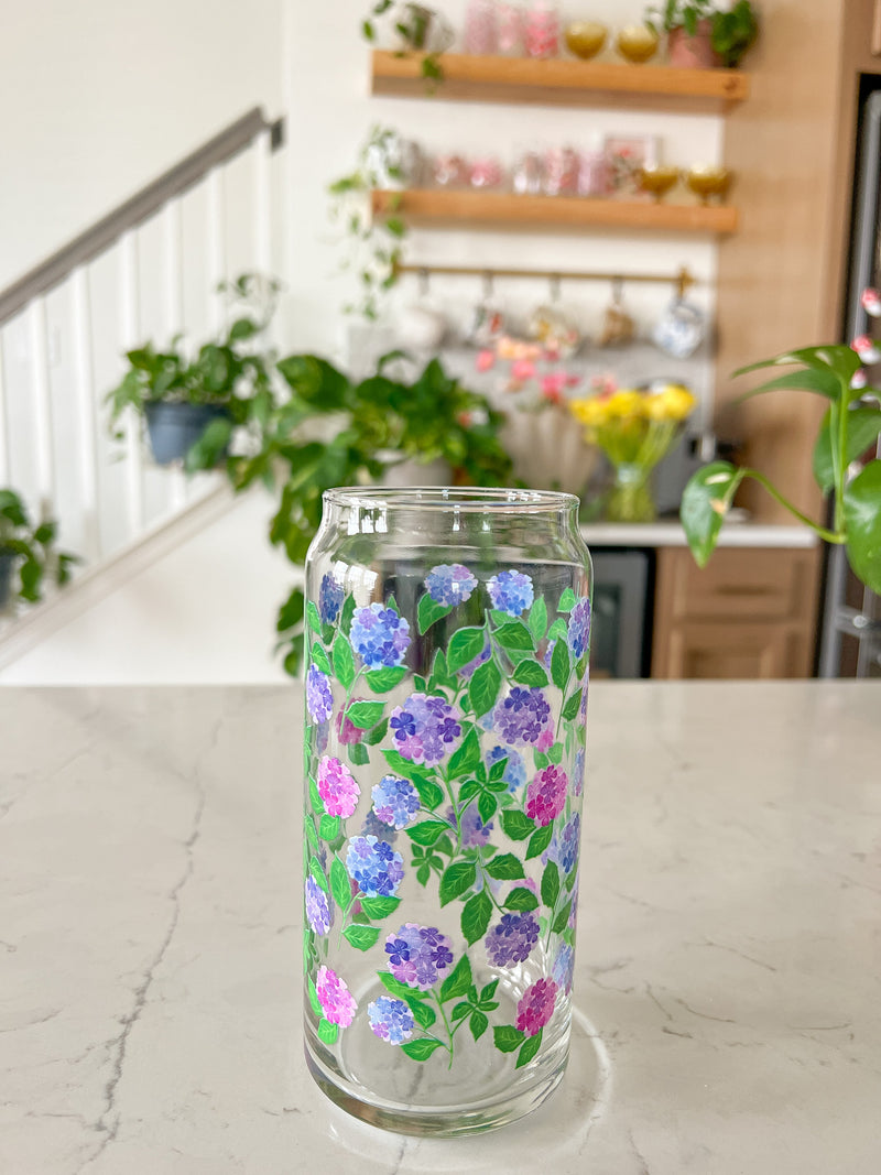 Preorder 20oz Hydrangea Glass