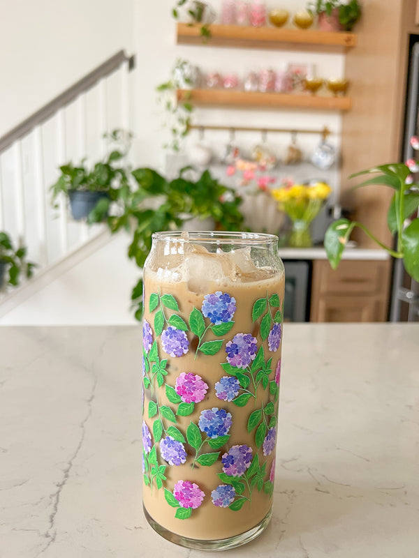 Preorder 20oz Hydrangea Glass