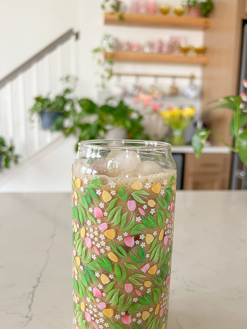 Preorder 20oz Spring Tulips Glass