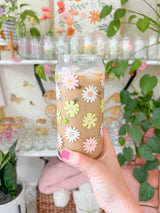 20oz Groovy Florals Glass