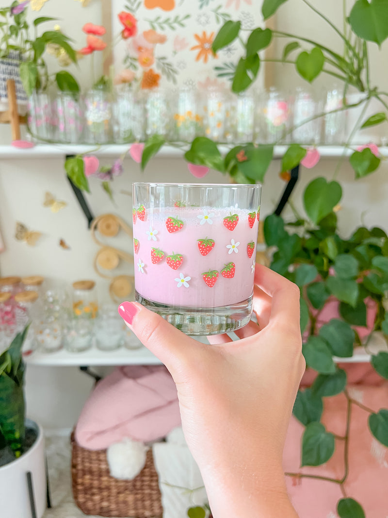Strawberries and Cream Cocktail Glass