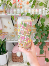 20oz Floral Garden Glass