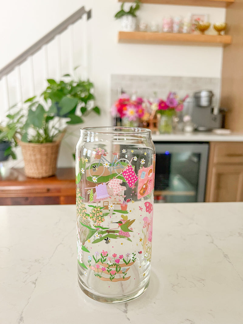 20oz Spring Scene Glass