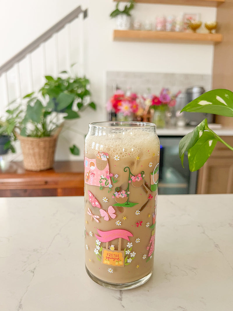 20oz Spring Scene Glass