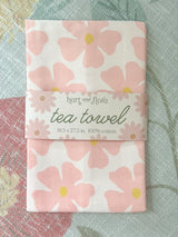 Pink Floral Tea Towel