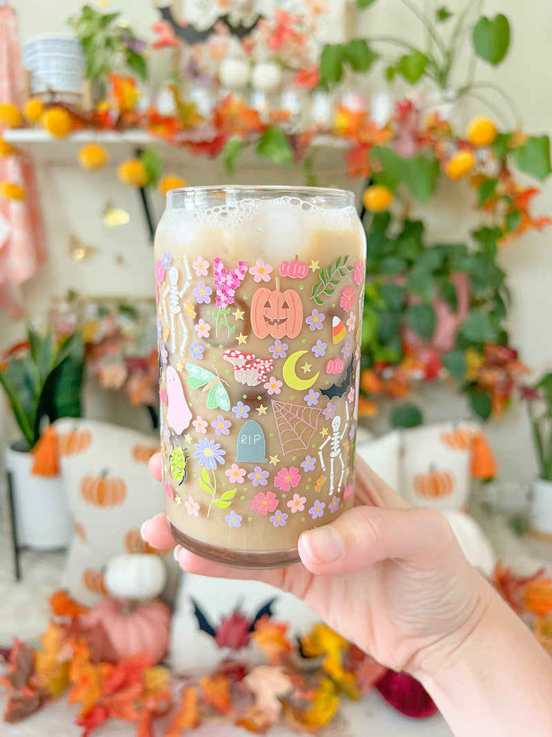 16oz Colorful Halloween Glass