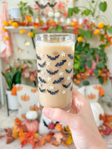 Bats and Daisies Highball Glass