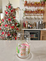 16oz Christmas Village Glass