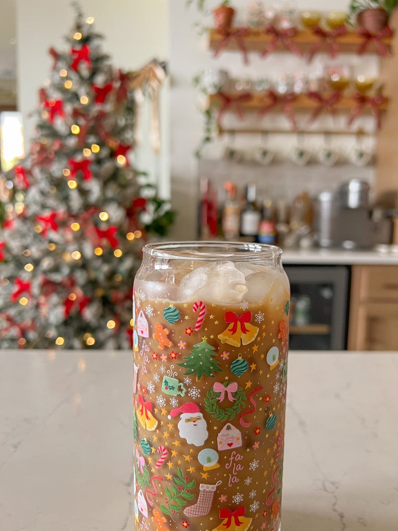 20oz Festive Christmas Glass