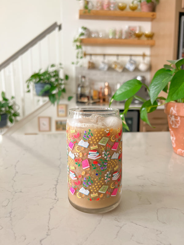 16oz Fantasy Book Glass