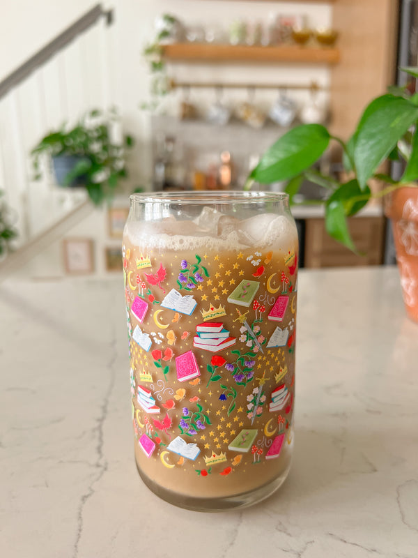 16oz Fantasy Book Glass