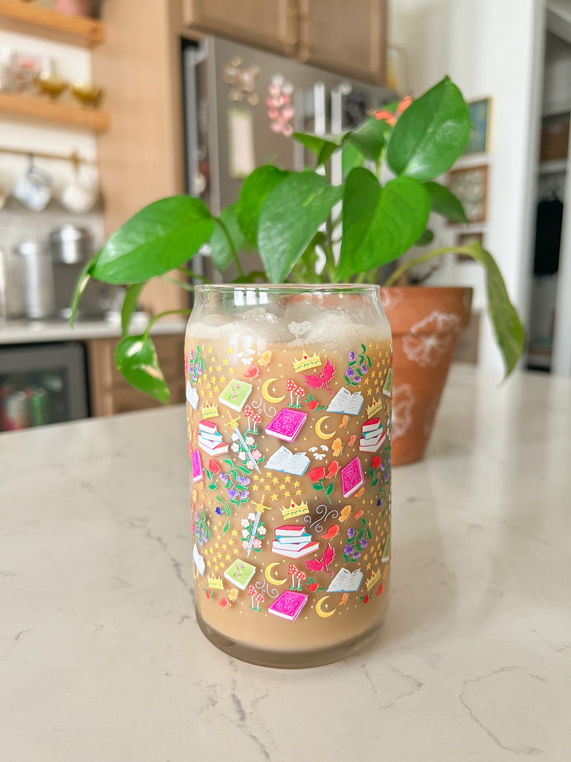 16oz Fantasy Book Glass