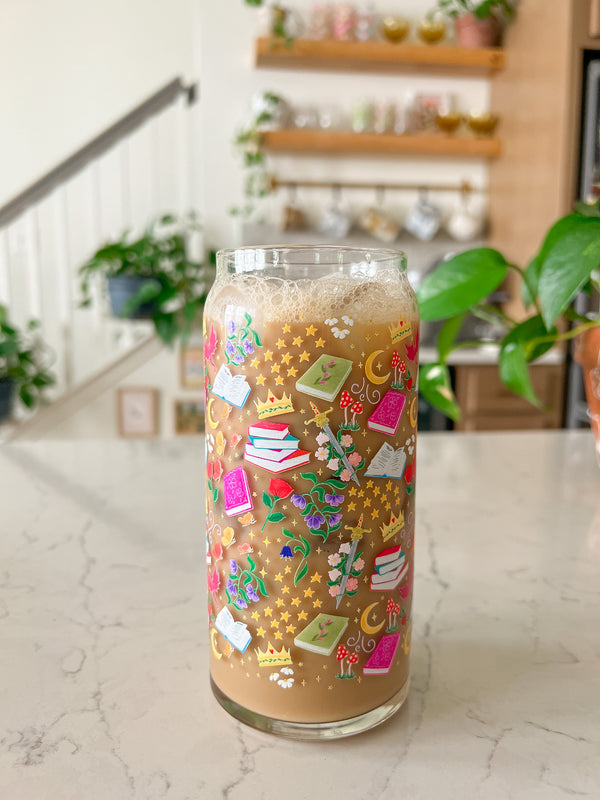 20oz Fantasy Book Glass