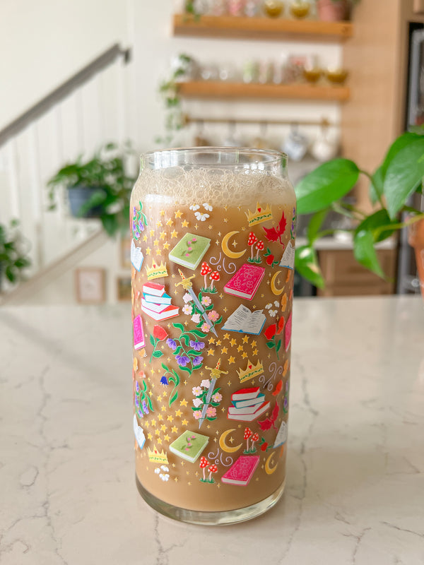 20oz Fantasy Book Glass