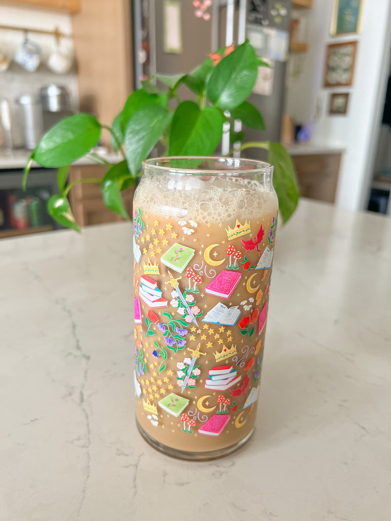 20oz Fantasy Book Glass