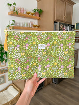 Spring Meadow Quilted LARGE Pouch