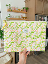 Spring Tulips Quilted LARGE Pouch