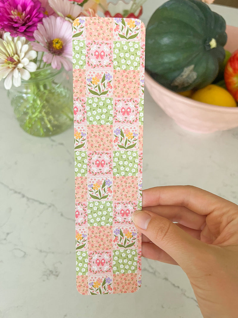 Floral Quilt Bookmark