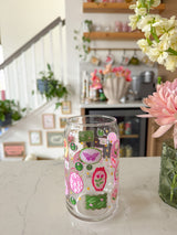 16oz Flower Frames Glass