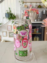 20oz Flower Frames Glass