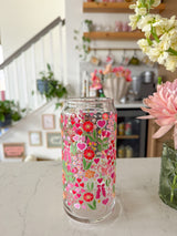 20oz Blooming Hearts Glass