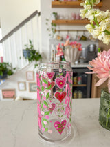 20oz Bows and Hearts Glass
