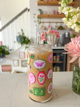 20oz Flower Frames Glass