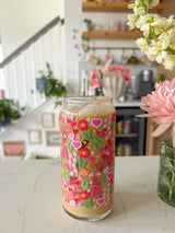 20oz Blooming Hearts Glass