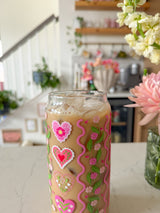 20oz Bows and Hearts Glass