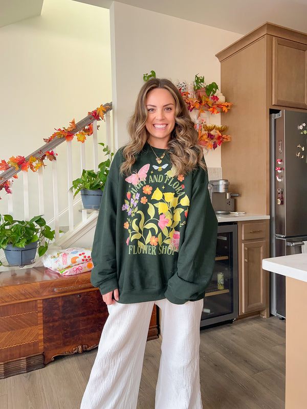 Hart and Flora Flower Shop Sweatshirt