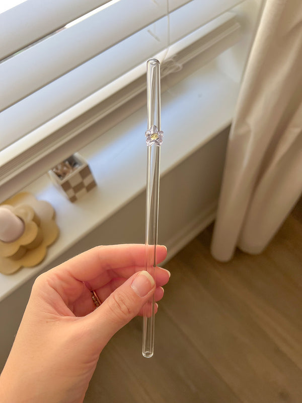 Flower Bent Straw