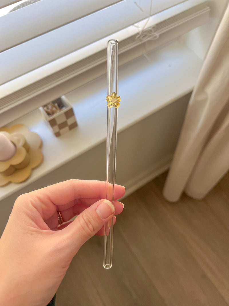 Flower Bent Straw