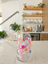 16oz Colorful Seashells Glass