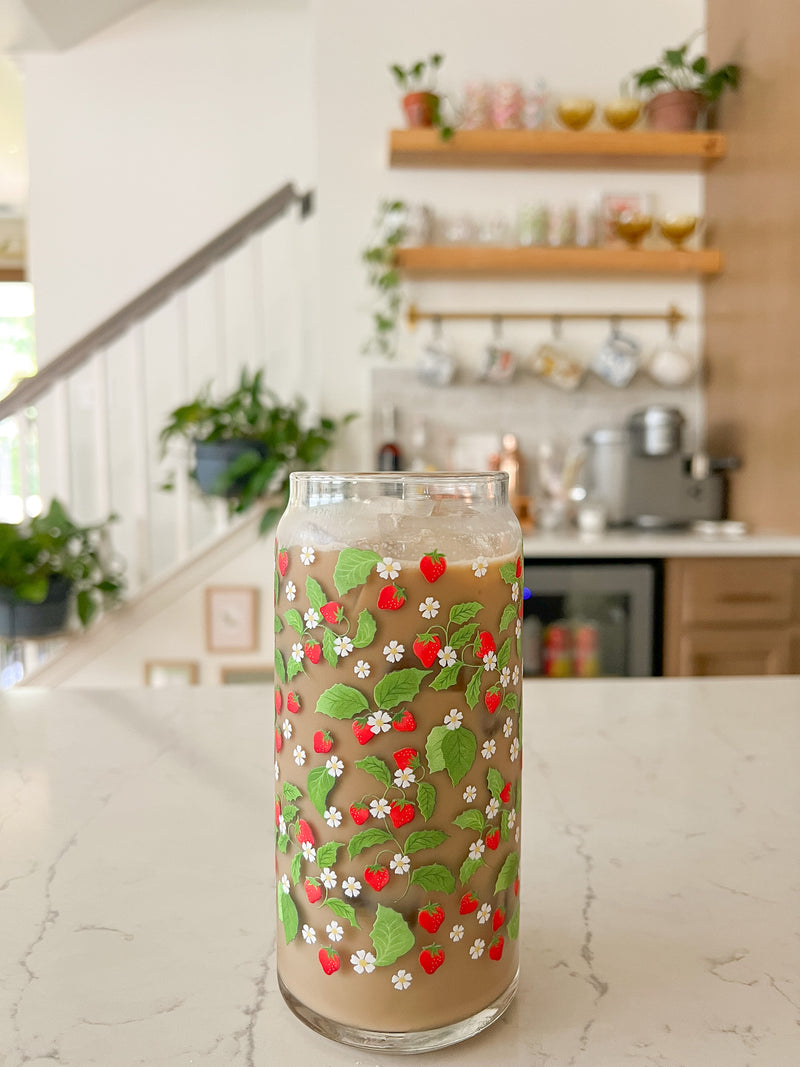 20oz Wild Strawberries Glass