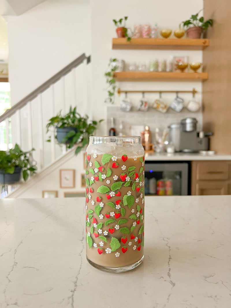 20oz Wild Strawberries Glass