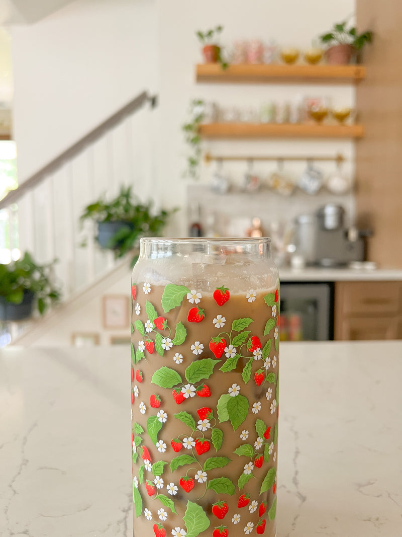 20oz Wild Strawberries Glass