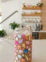 20oz Colorful Seashells Glass