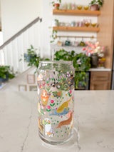 20oz Garden Dogs Glass