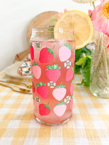 20oz Strawberry Glass