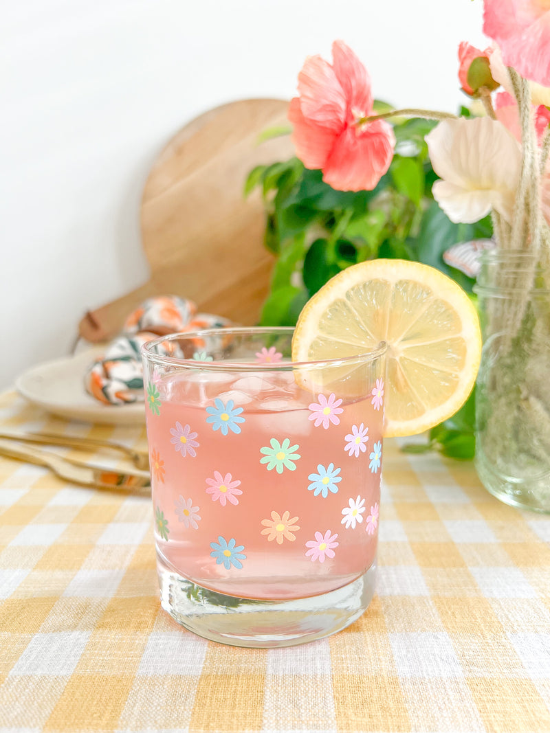 Cotton Candy Daisy Cocktail Glass