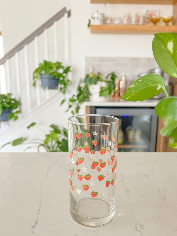 Strawberries and Cream Highball Glass