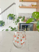 Strawberries and Cream Wine Glass