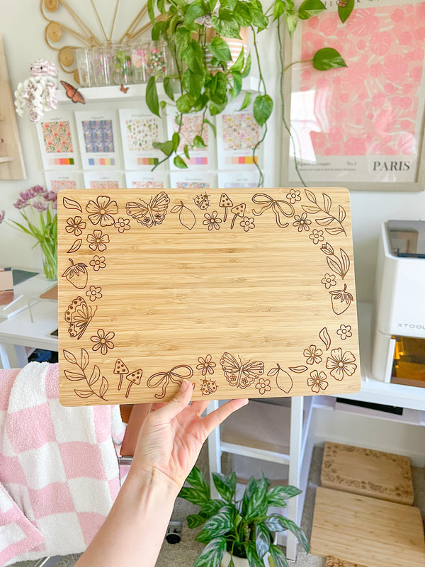 Spring Cottage Cutting Board